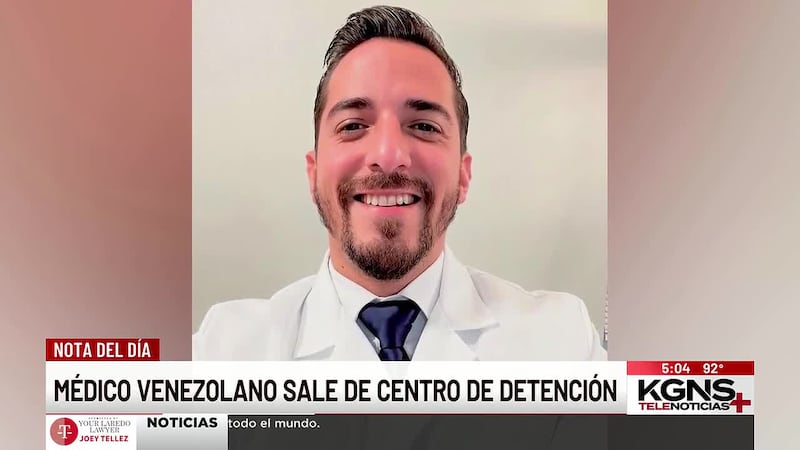 Médico venezolano sale de centro de detención en Laredo